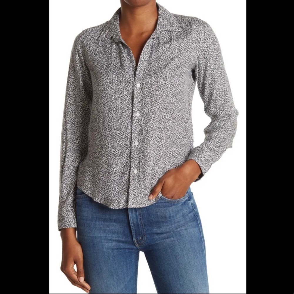 Frank and Eileen Floral Barry Button Top